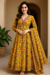 Royal Bloom Anarkali Kurti Set