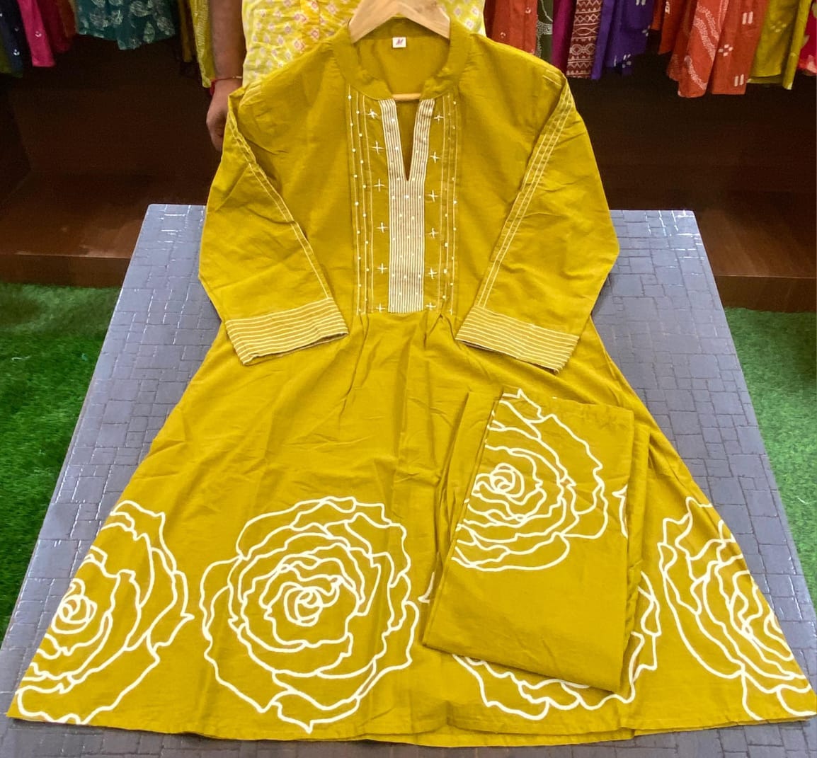 Rose Cotton Cord Set – Kurta & Pant - Image 7