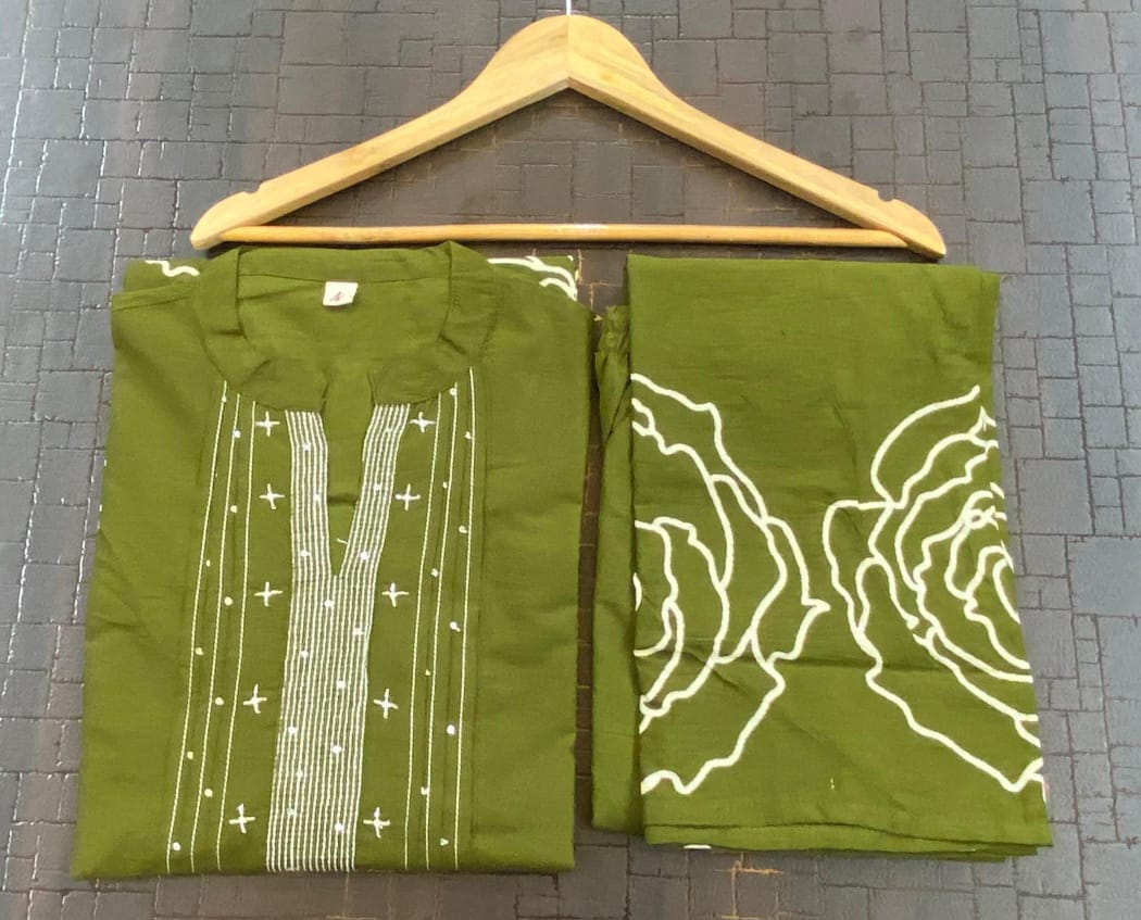 Rose Cotton Cord Set – Kurta & Pant - Image 3
