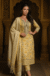 Elegant Yellow Floral Chikankari Kurta Set with Dupatta