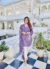 Royal Purple Paisley Printed Kurta Set with Dupatta