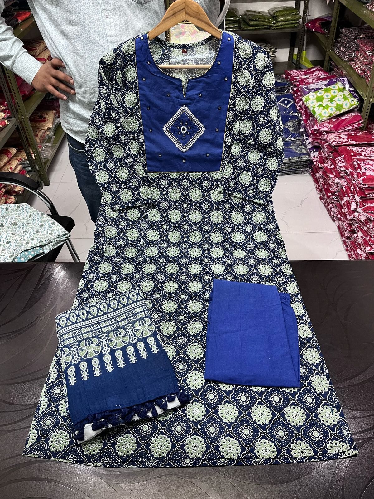 NEW AJRAKH VIBRANT LAUNCH – Straight Pant Set with Dupatta - Image 2