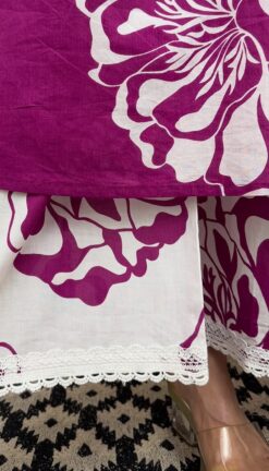 Alternative view of Vibrant Hand Block Printed Cotton A-Line Kurta Pant Set with Dupatta