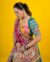 Alternative view of Teal & Pink Muslin Cotton Digital Print Lehenga Choli with Mirror Work & Dupatta